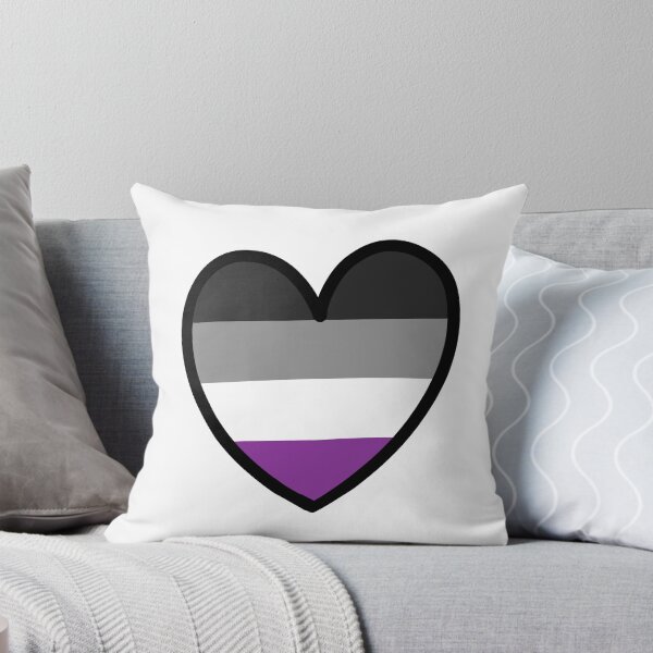 Item preview, asexual pride flag heart designed and sold by creaturesditch.