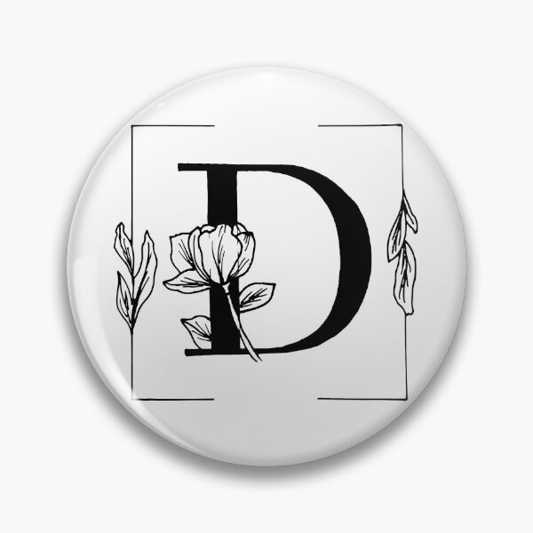Item preview, Botanical Alphabet D Floral Monogram designed and sold by AuroCreatives.