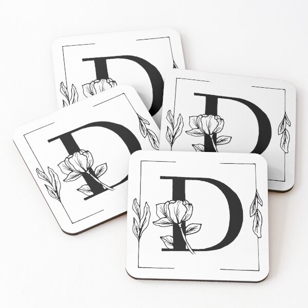Item preview, Botanical Alphabet D Floral Monogram designed and sold by AuroCreatives.