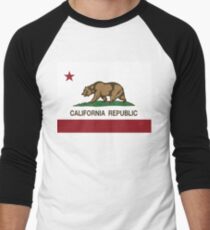 California Republic Flag Men's Baseball Âľ T-Shirt
