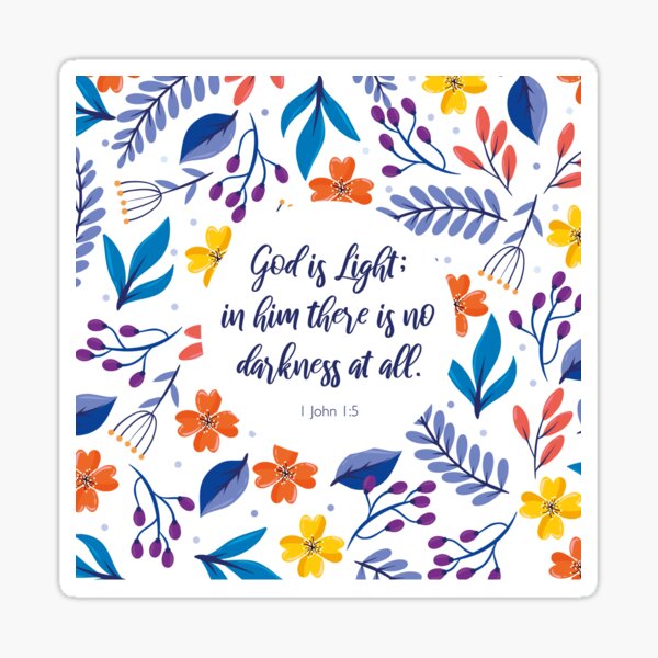 Item preview, God is Light, 1 John 1:5, Scripture Quote designed and sold by StudioCitrine.