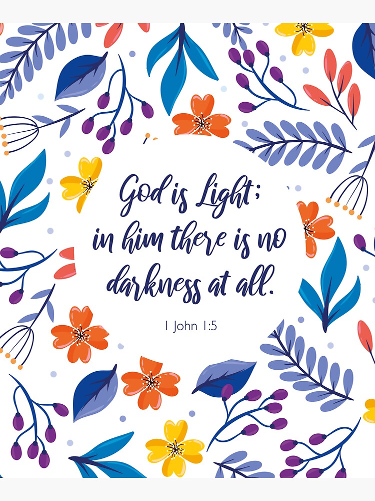 God Is Light In Him There is No Darkness Tote Bag God Is Light In Him There is No Darkness Tote Bag
