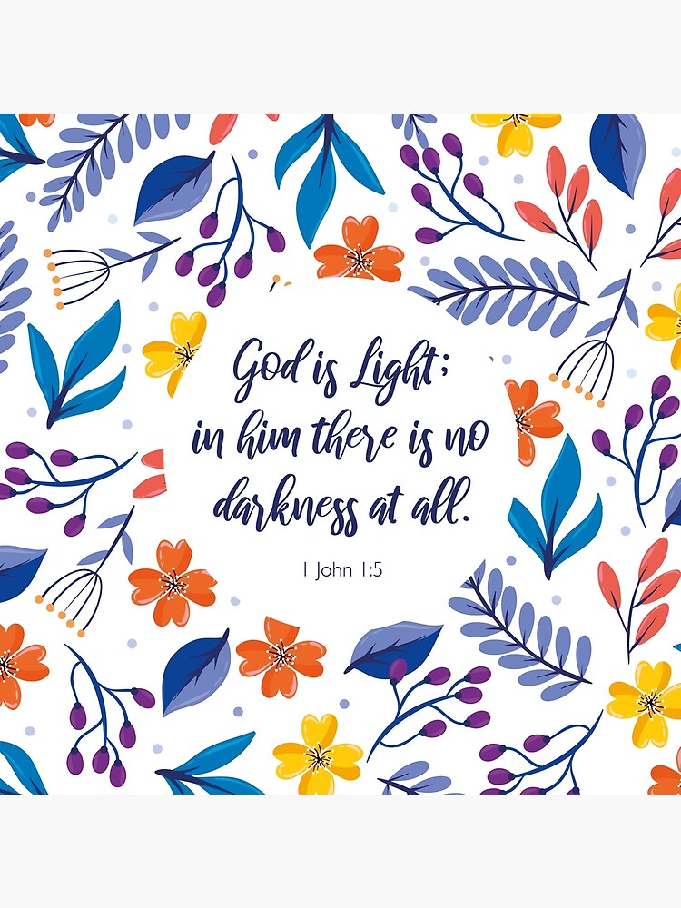 God Is Light In Him There is No Darkness Tote Bag God Is Light In Him There is No Darkness Tote Bag