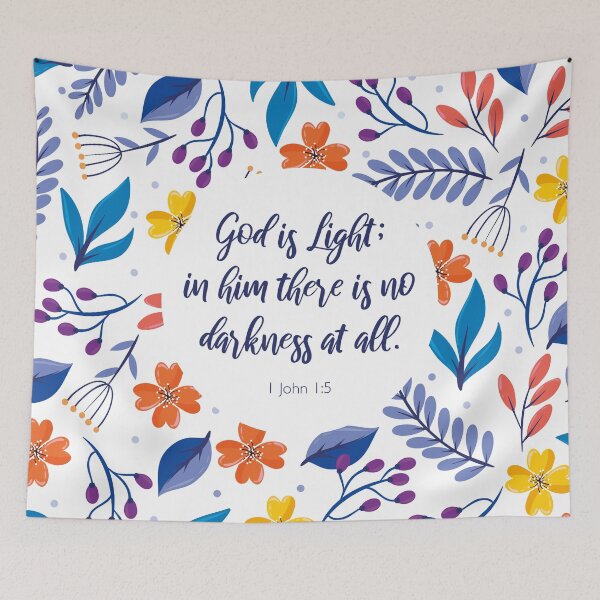 Item preview, God is Light, 1 John 1:5, Scripture Quote designed and sold by StudioCitrine.