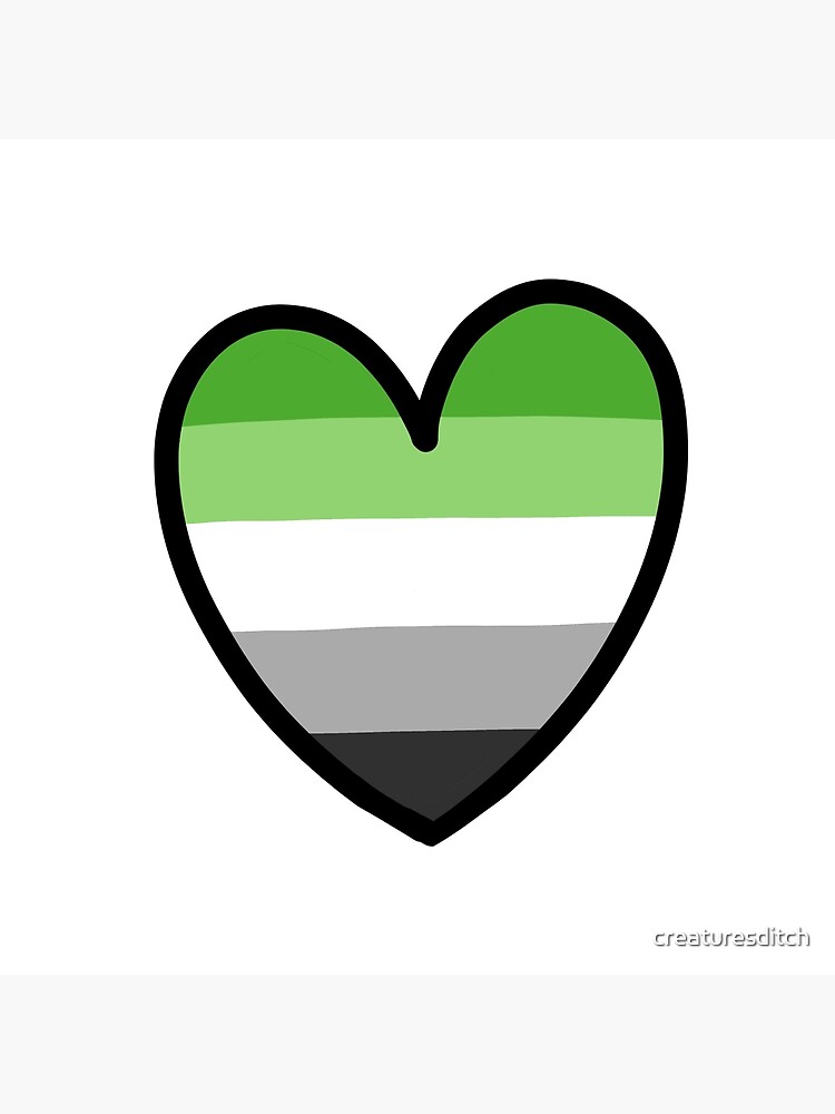 aromantic pride flag heart