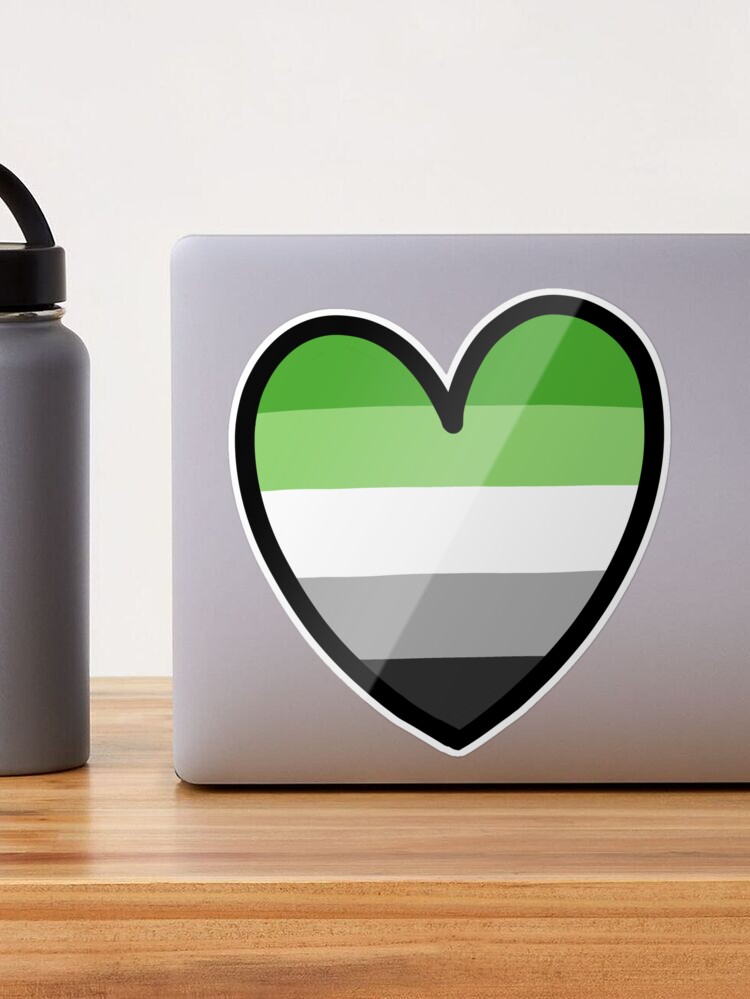 aromantic pride flag heart