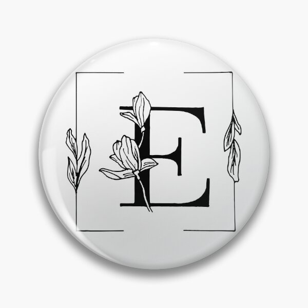 Item preview, Botanical Alphabet E Floral Monogram designed and sold by AuroCreatives.