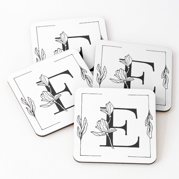Item preview, Botanical Alphabet E Floral Monogram designed and sold by AuroCreatives.