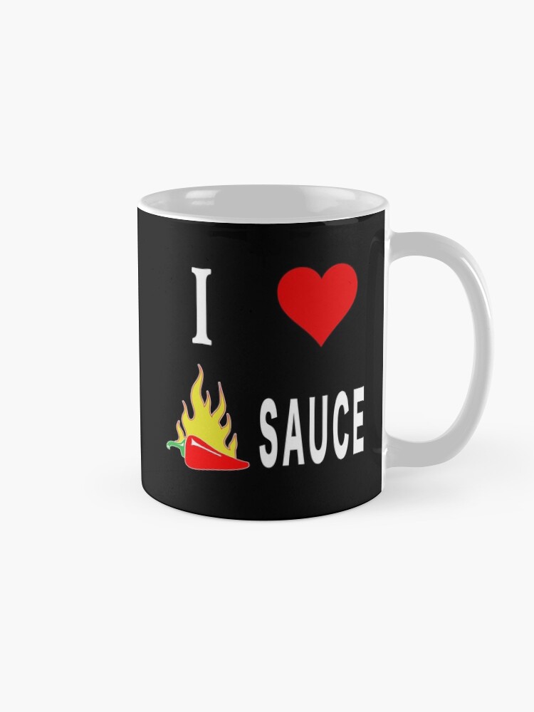 Thumbnail 5 of 6, Coffee Mug, I Love Spicy Habanero Pepper Chicken Wings Sauce. designed and sold by maxxexchange.
