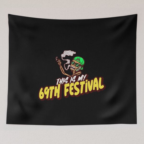 Item preview,  My 69 festival. Halloween music festival skull. smoking skeleton cartoon  designed and sold by RoManSmArt.