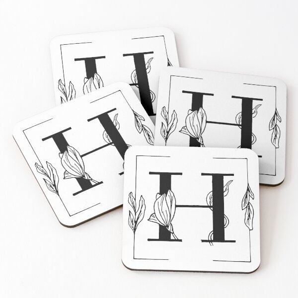 Item preview, Botanical Alphabet H Floral Monogram designed and sold by AuroCreatives.