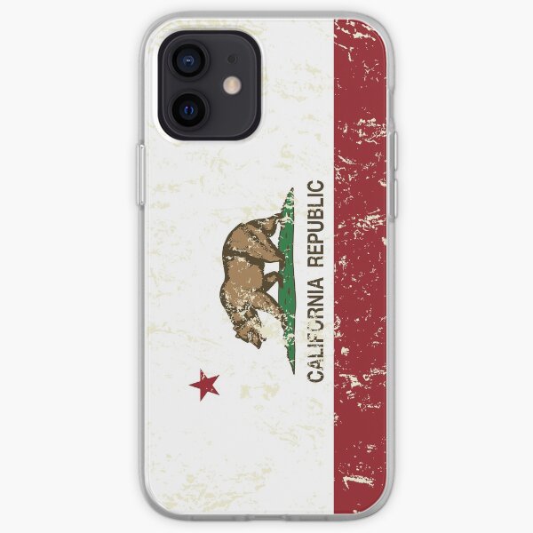 Grunge de California Republic apenado Funda blanda para iPhone