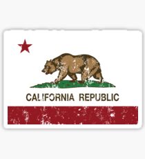 California Republic Grunge Distressed Sticker