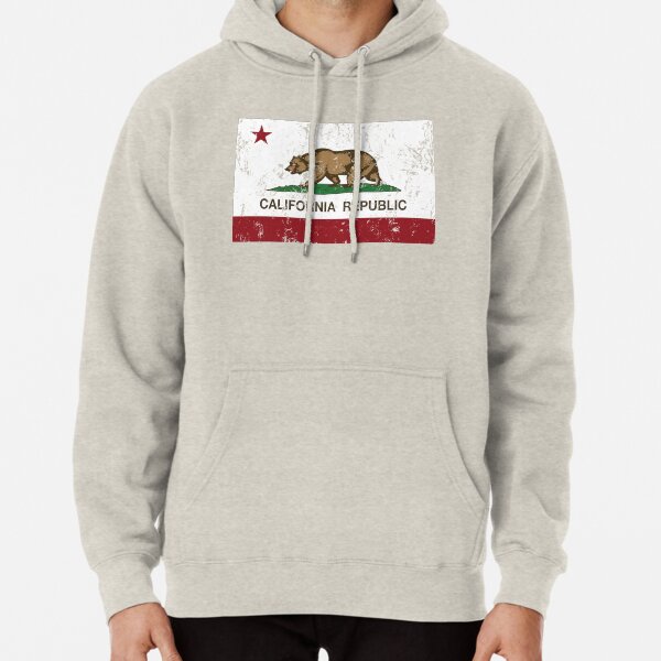 Grunge de California Republic apenado Sudadera con capucha