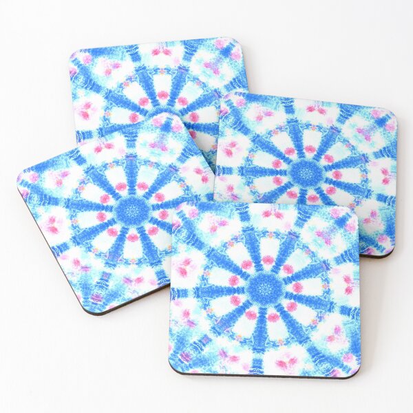 Item preview, Nine Spoke Wheel Nautical Dharma in Red, White and Blue designed and sold by AlteredAtelier.