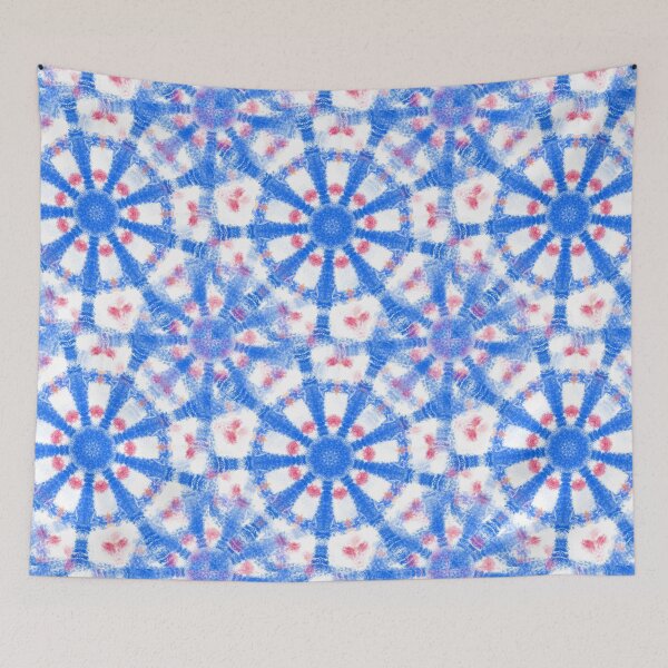 Item preview, Nine Spoke Wheel Nautical Dharma in Red, White and Blue designed and sold by AlteredAtelier.