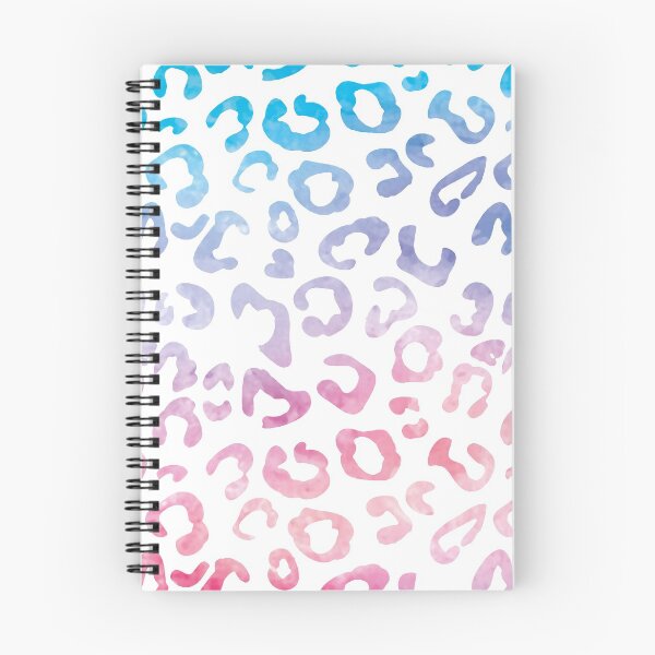Item preview, Pink and blue leopard pattern designed and sold by ColorsHappiness.