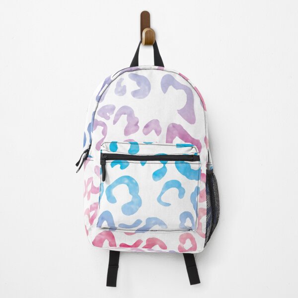 Item preview, Pink and blue leopard pattern designed and sold by ColorsHappiness.