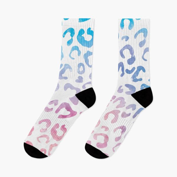 Item preview, Pink and blue leopard pattern designed and sold by ColorsHappiness.