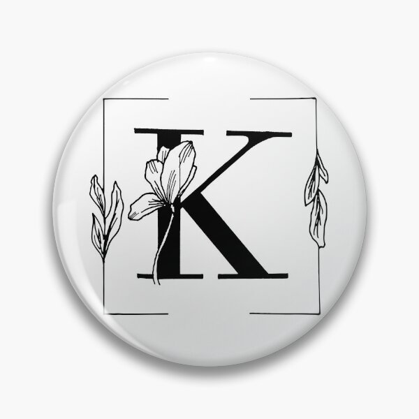 Item preview, Botanical Alphabet K Floral Monogram designed and sold by AuroCreatives.