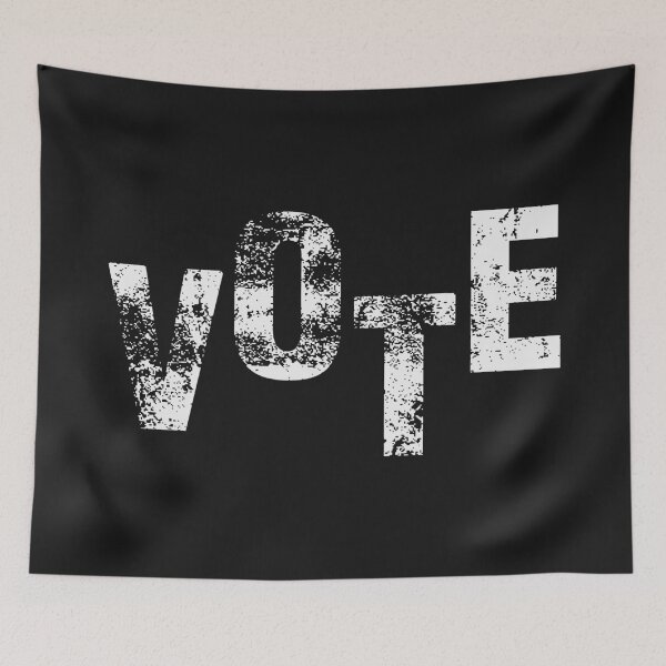 Item preview, Gray Grunge Vote designed and sold by redgoch.