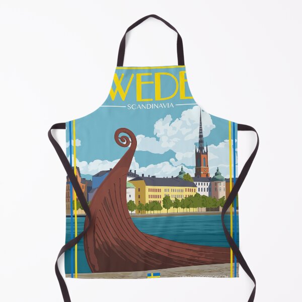 Item preview, Vintage Travel Poster Sweden designed and sold by Gin  Neko.