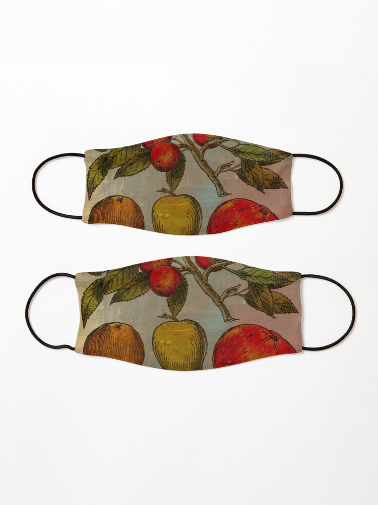 Alternate view of Botanical Print-Fruit Botanicals-Apples-Pears Mask