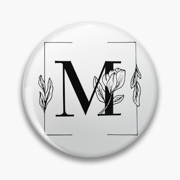 Item preview, Botanical Alphabet M Floral Monogram designed and sold by AuroCreatives.