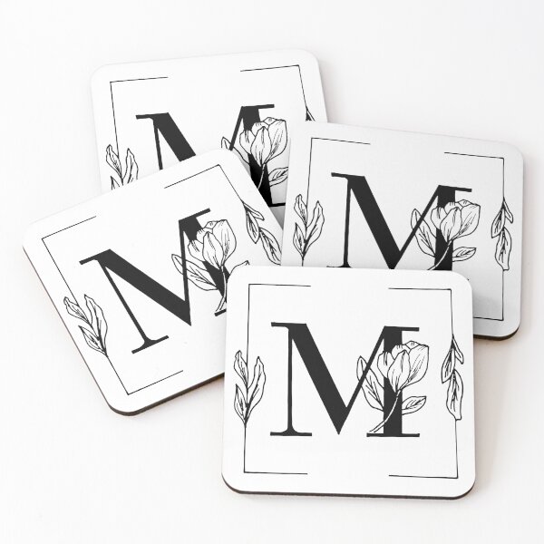 Item preview, Botanical Alphabet M Floral Monogram designed and sold by AuroCreatives.