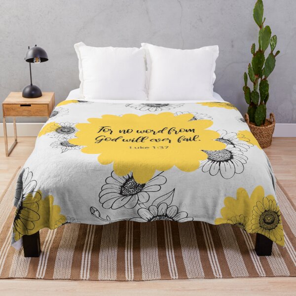 Item preview, For no word from God will ever fail, Luke 1:37, Bible Verse designed and sold by StudioCitrine.