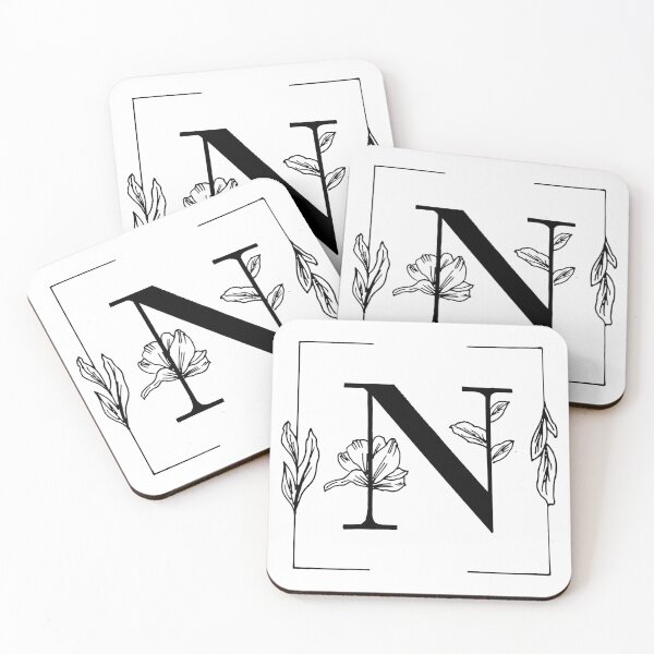 Item preview, Botanical Alphabet N Floral Monogram designed and sold by AuroCreatives.