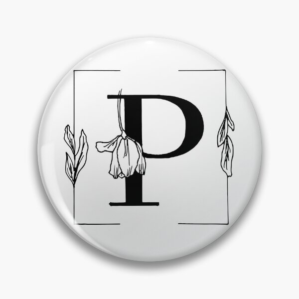 Item preview, Botanical Alphabet P Floral Monogram designed and sold by AuroCreatives.