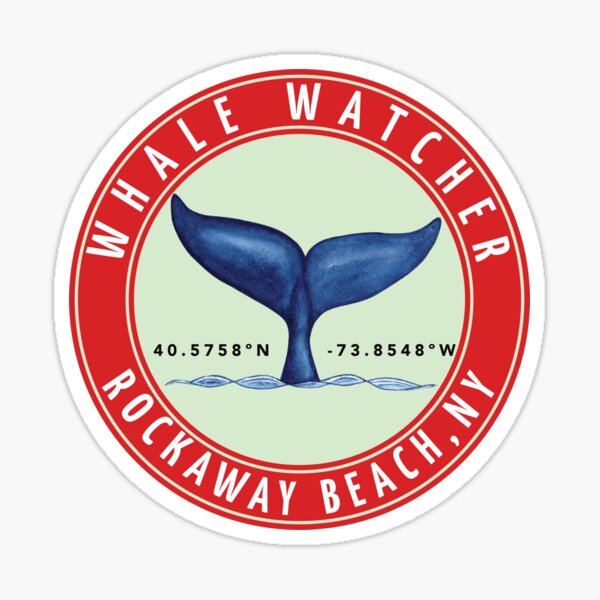 Rockaway Beach NY Whale Watcher Sticker