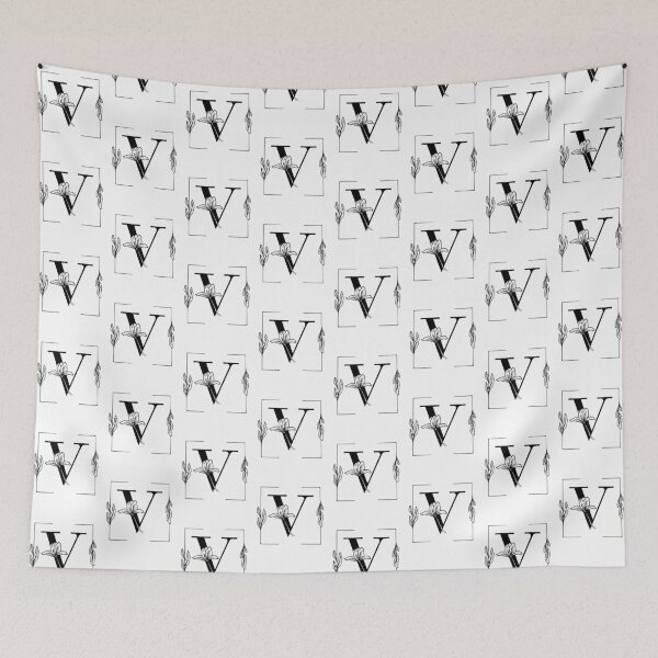 Item preview, Botanical Alphabet V Floral Monogram designed and sold by AuroCreatives.