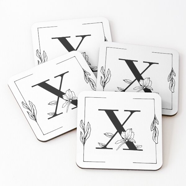 Item preview, Botanical Alphabet X Floral Monogram designed and sold by AuroCreatives.
