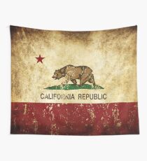California Republic Flag Rustic Wall Tapestry
