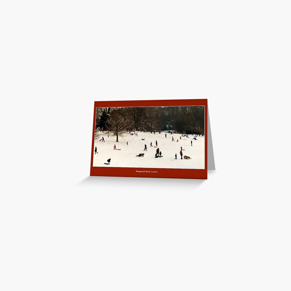 A snowy morning on Hampstead Heath Greeting Card