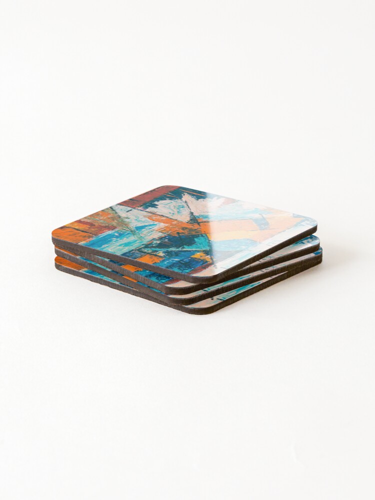 Thumbnail 4 of 5, Coasters (Set of 4), Multicolor Texture. designed and sold by Photoque.