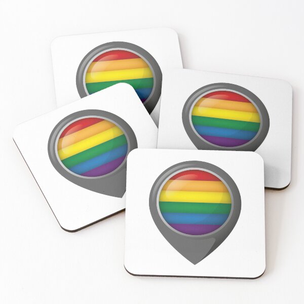 Item preview, Icon representing location with rainbow flag, LGBT meeting place. Ideal for catalogs of institutional materials homosexual flag designed and sold by LucianoCosmo.
