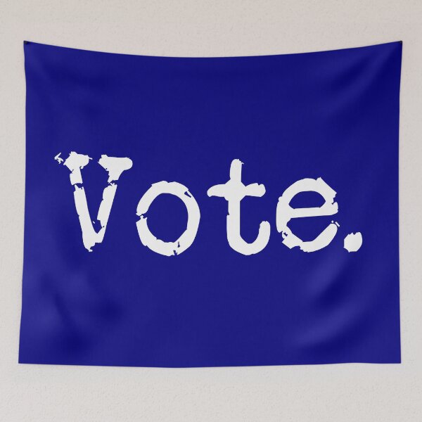 Item preview, Vote. White on Navy designed and sold by TeaRoseWriter.