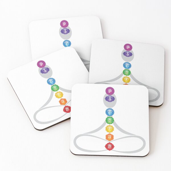 Item preview, 7 Chakra Symbols Abstract Silhouette Art - 22 GWB designed and sold by chakraplaza.