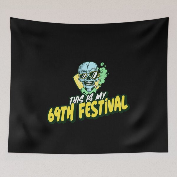 Item preview,  My 69 festival. Halloween music festival skull. smoking skeleton cartoon  designed and sold by RoManSmArt.