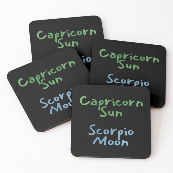 Item preview, Capricorn Sun Scorpio Moon Text designed and sold by leomooncreates.