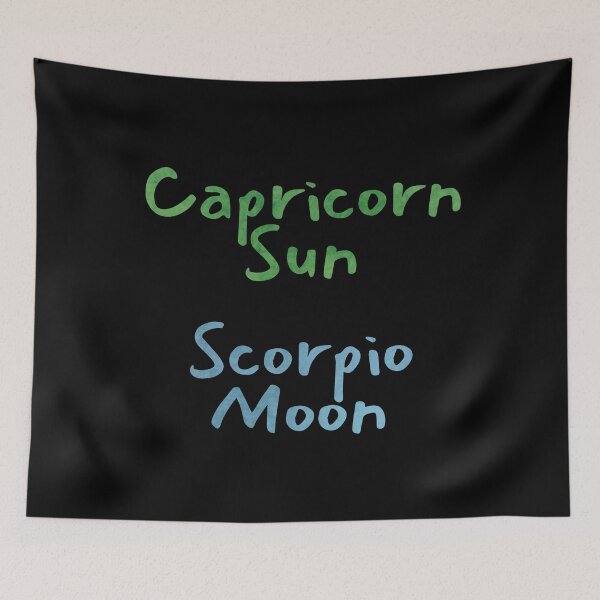 Item preview, Capricorn Sun Scorpio Moon Text designed and sold by leomooncreates.