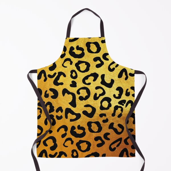 Item preview, Black leopard print, golden backgound designed and sold by ColorsHappiness.