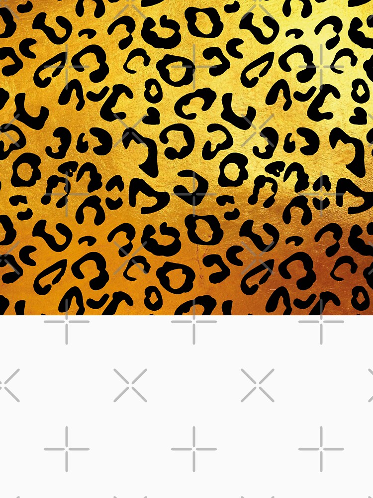 Black leopard print, golden backgound by ColorsHappiness