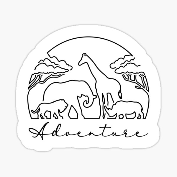 Adventure and Safari in Africa Sticker
