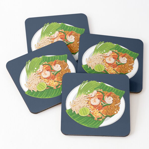 Item preview, Pad Thai Fried Rice Noodles served on a Banana Leaf designed and sold by Alicia Chee.