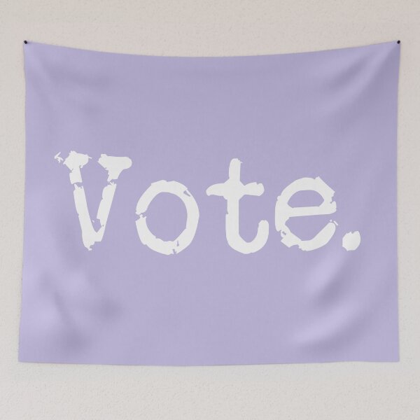 Item preview, Vote. White on Lavender designed and sold by TeaRoseWriter.