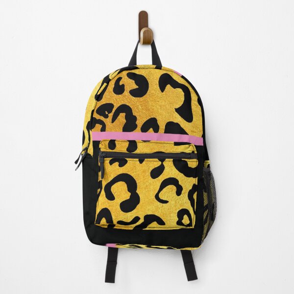 Item preview, Black and gold leopard print, pink lining designed and sold by ColorsHappiness.